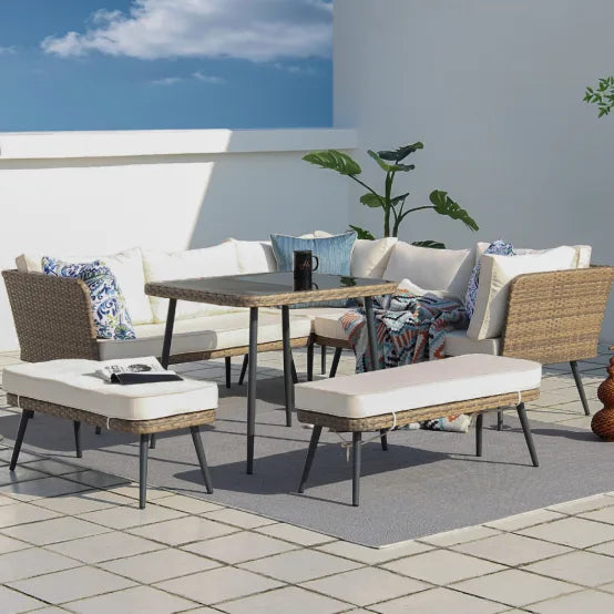 Gartenlounge-Set RAYON – 9 Sitzplätze