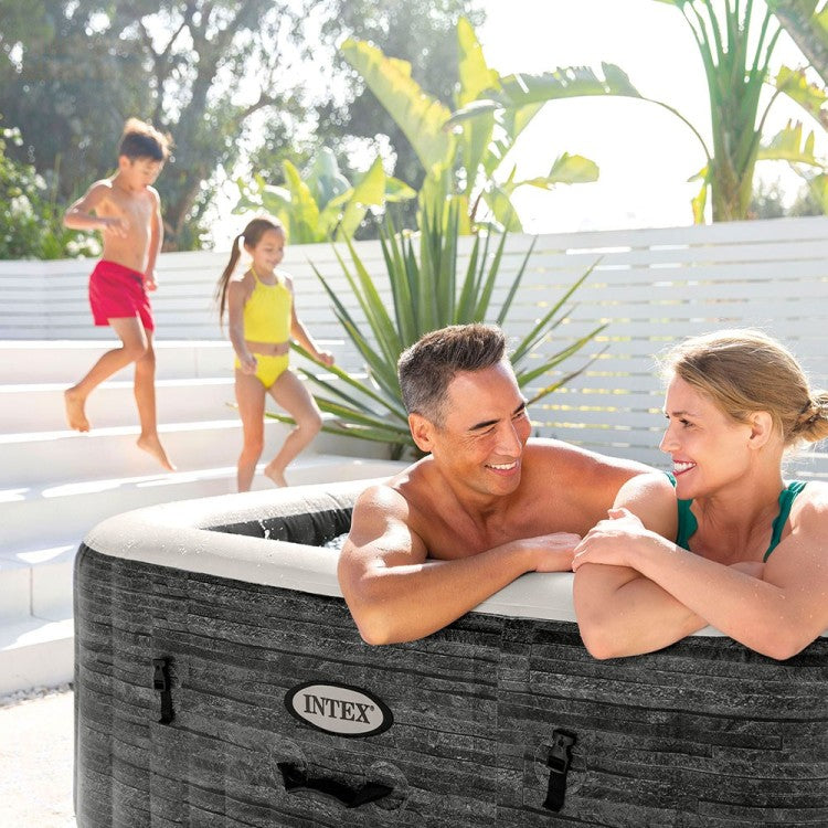 Aufblasbarer Whirlpool Schiefer – 4 Personen + Thermoabdeckung
