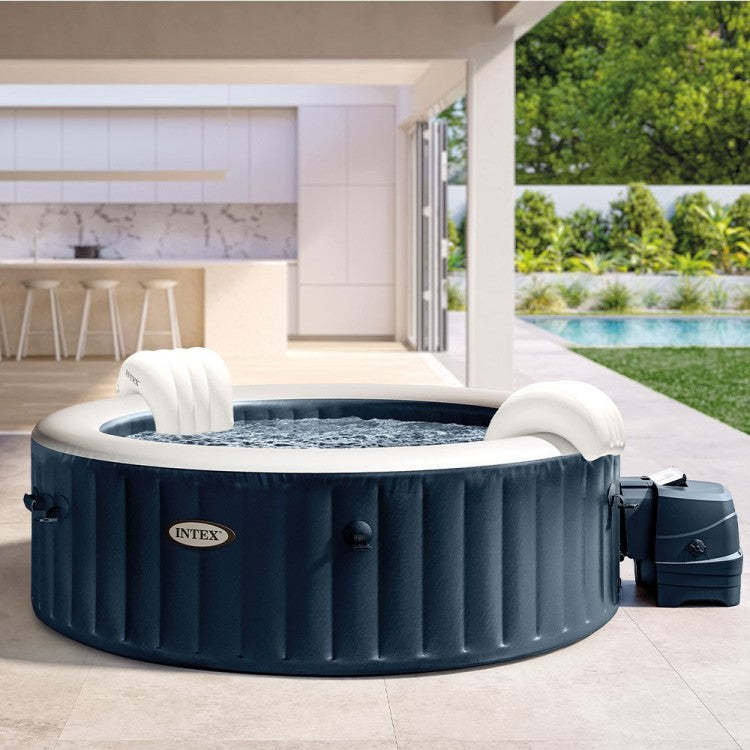 Aufblasbarer Whirlpool Marineblau – 6 Personen + Thermoabdeckung