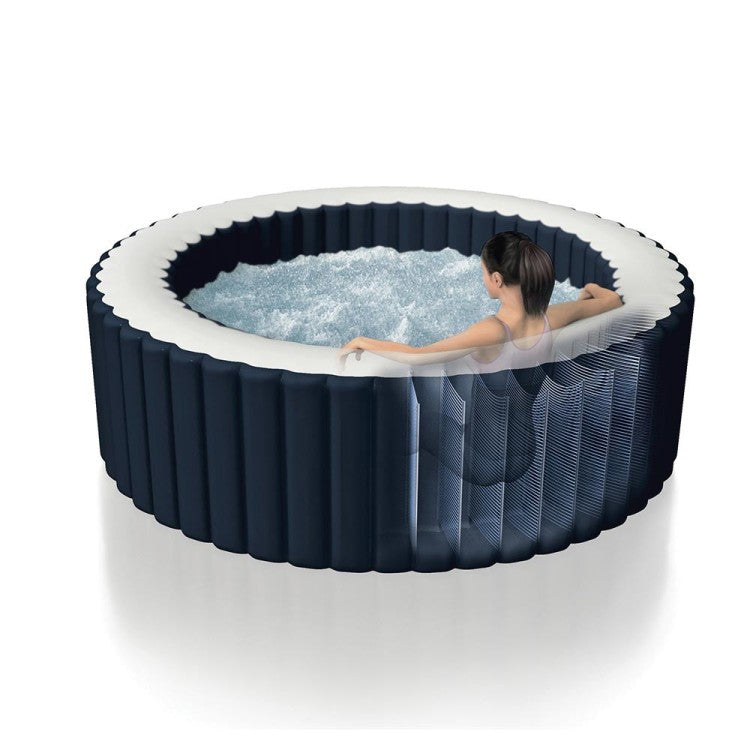 Aufblasbarer Whirlpool Marineblau – 4 Personen + Thermoabdeckung
