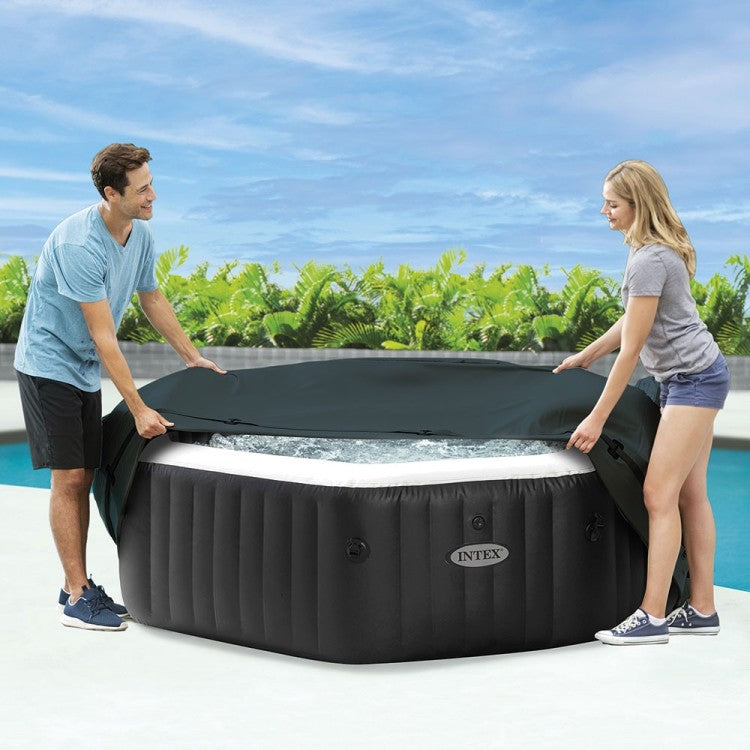 Aufblasbarer Whirlpool Marineblau – 6 Personen + Thermoabdeckung