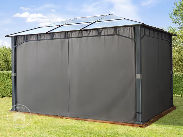 Gartenpavillon Sunset Deluxe, festes Dach, 3×4 m
