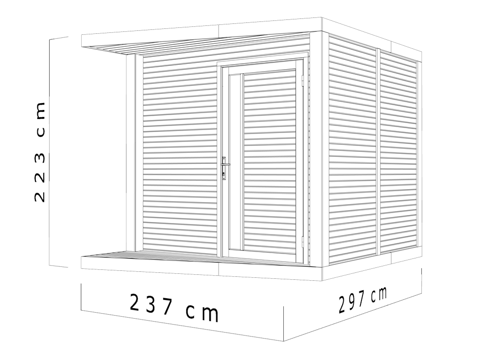 Gartenhaus NERO – 6 m²