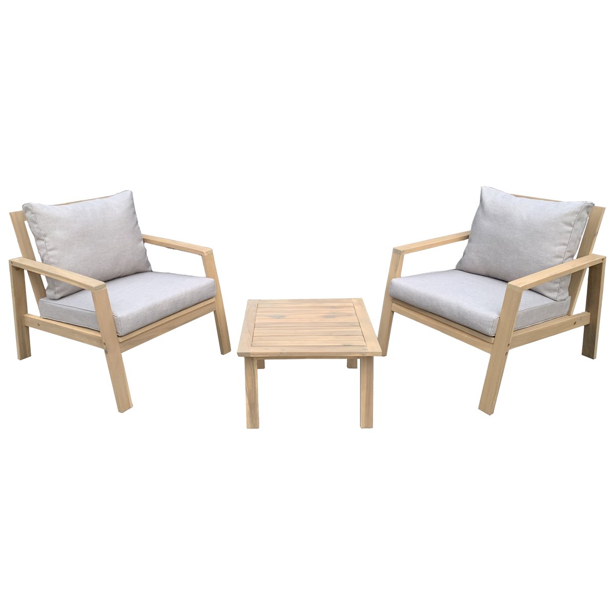 Garten-Lounge-Set aus Akazie – 2 Plätze