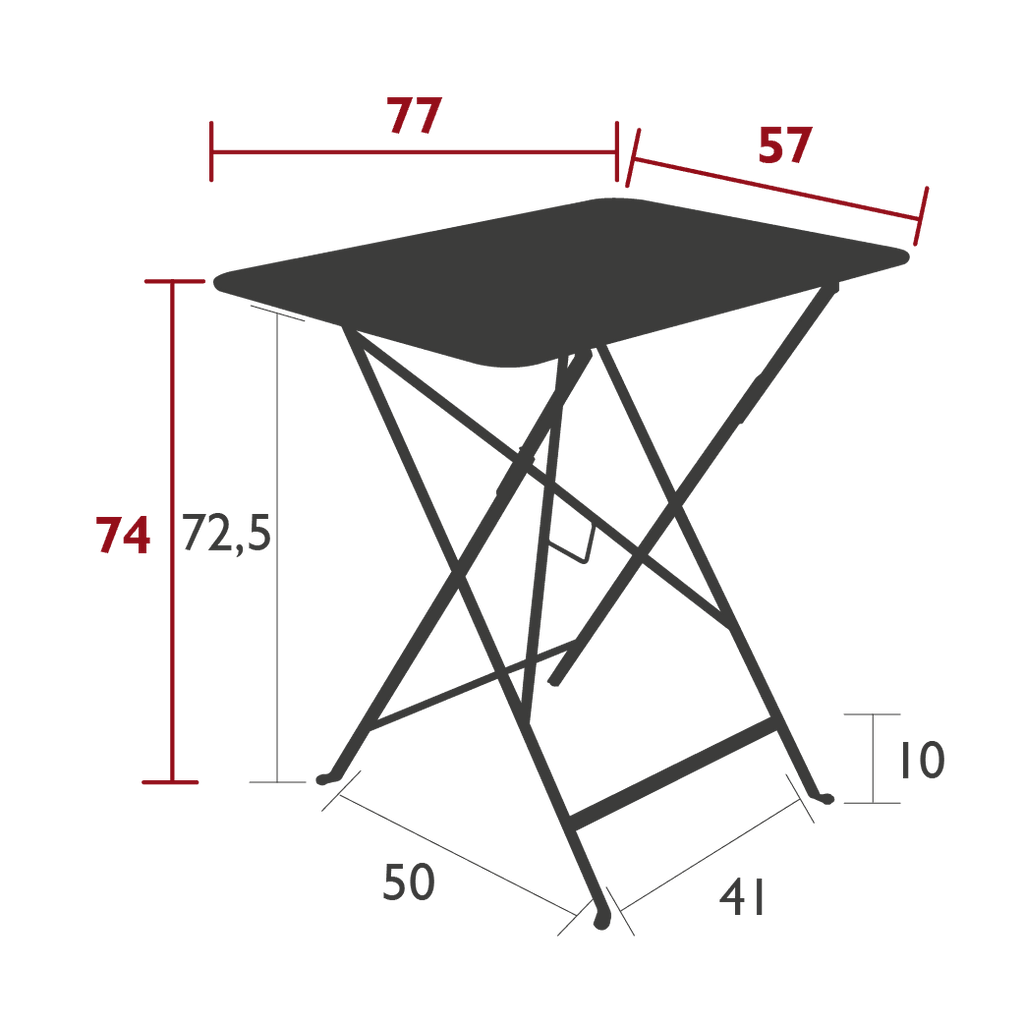 BISTRO Gartentisch – 77x57