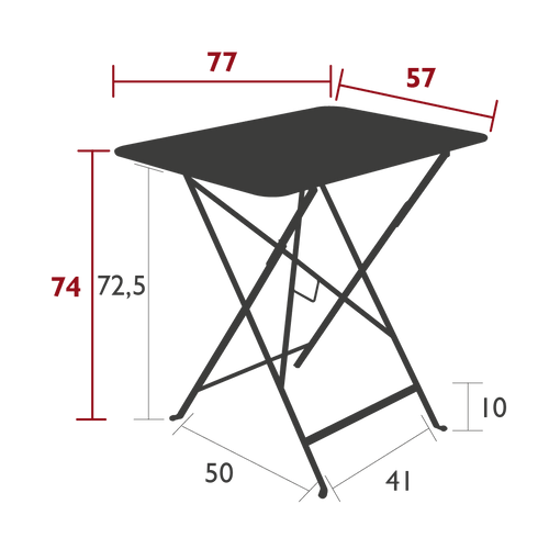 BISTRO Gartentisch – 77x57