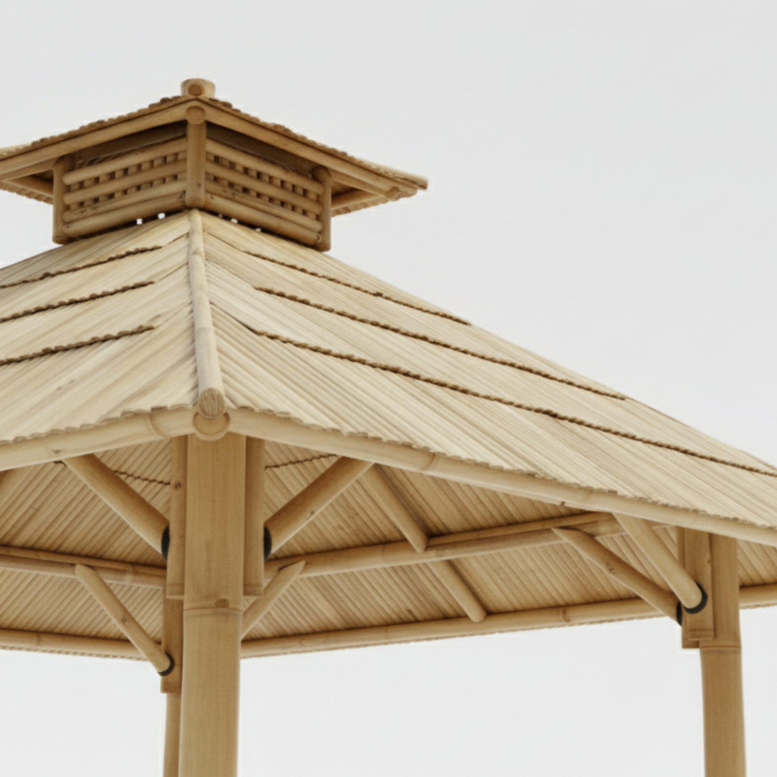 Bambus-Paillote mit erhöhtem Boden | Gazebo & Pergola