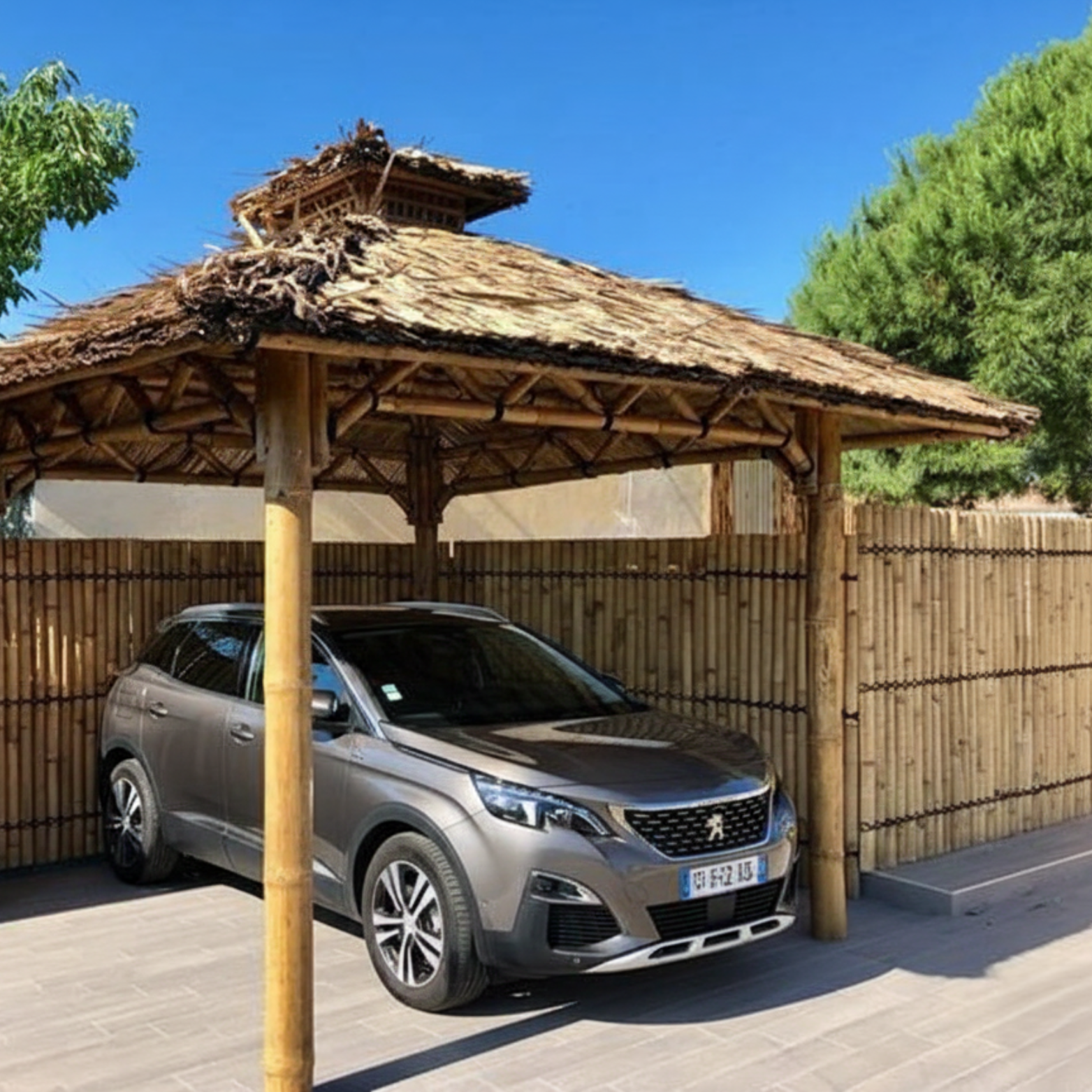 Bambus-Paillote für den Garten | Gazebo & natürliche Pergola