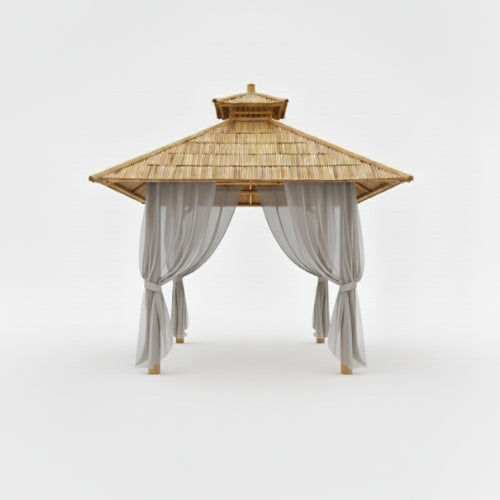 Bambus-Paillote für den Garten | Gazebo & natürliche Pergola