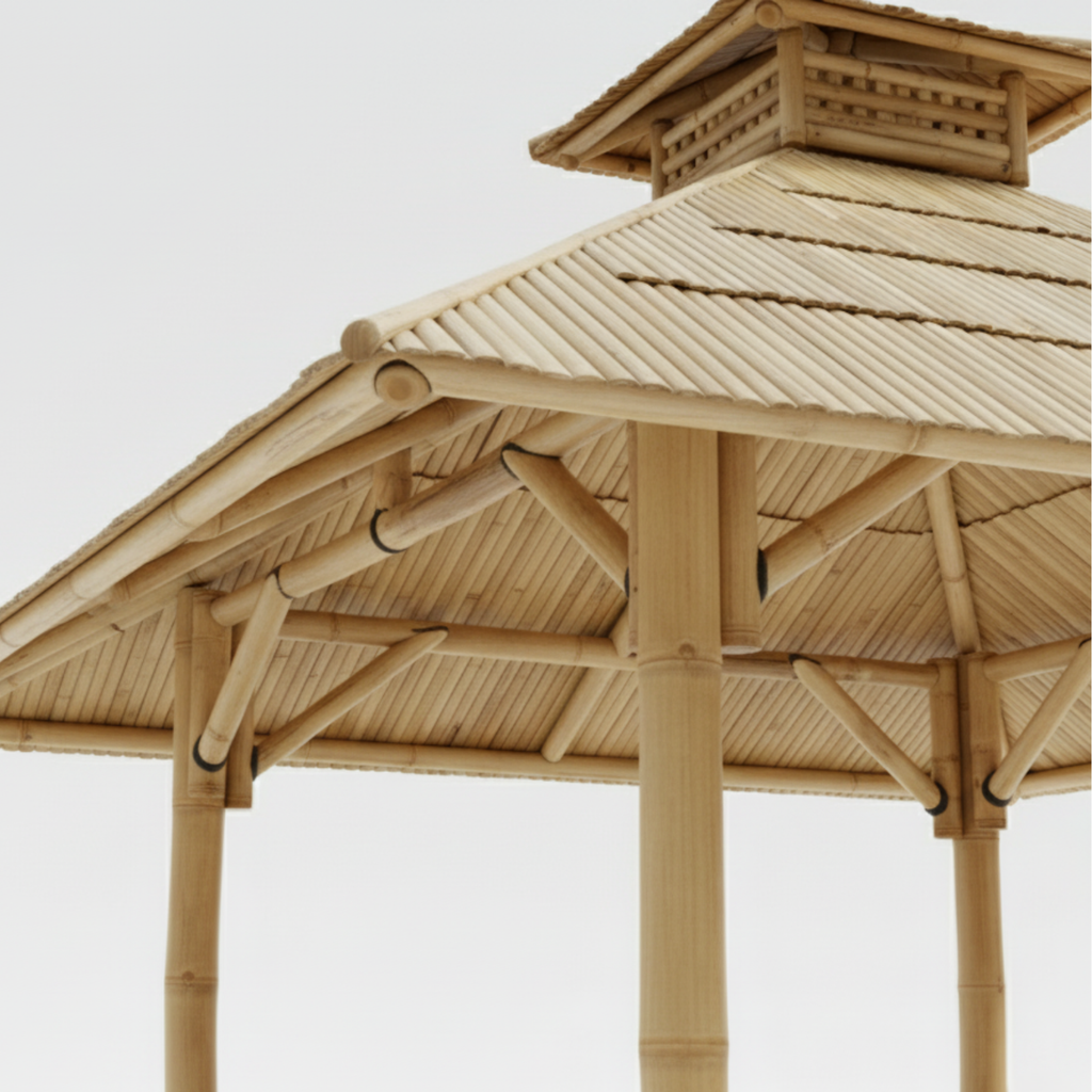 Bambus-Paillote mit erhöhtem Boden | Gazebo & Pergola