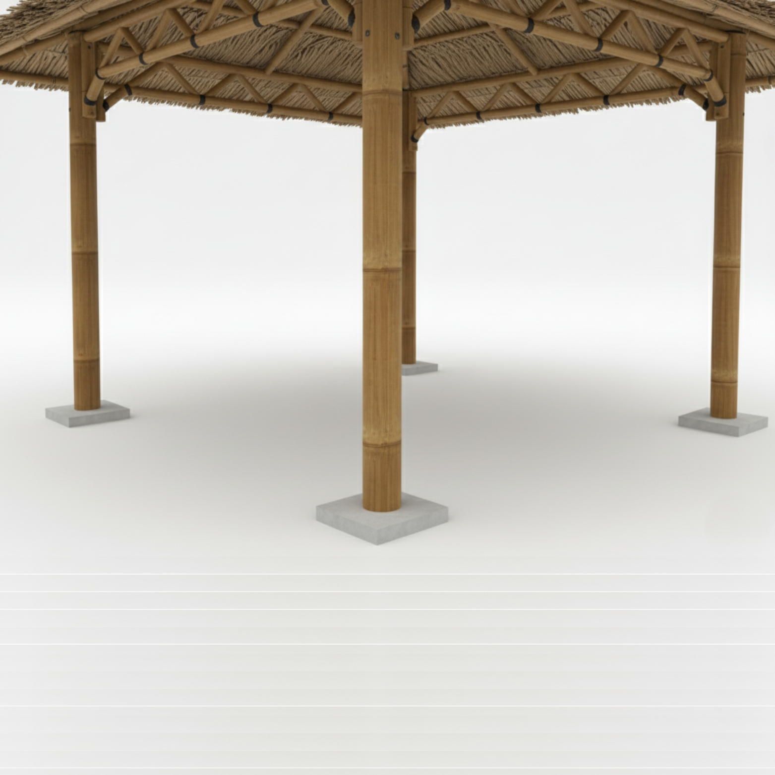 Bambus-Paillote für den Garten | Gazebo & natürliche Pergola