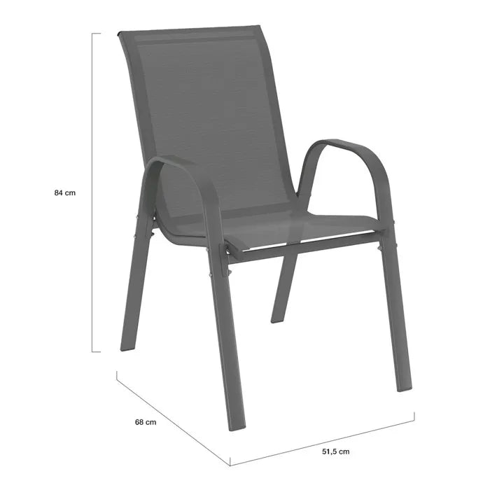 Gartenmöbel-Set MADRID – Tisch 190 cm und 8 stapelbare Stühle