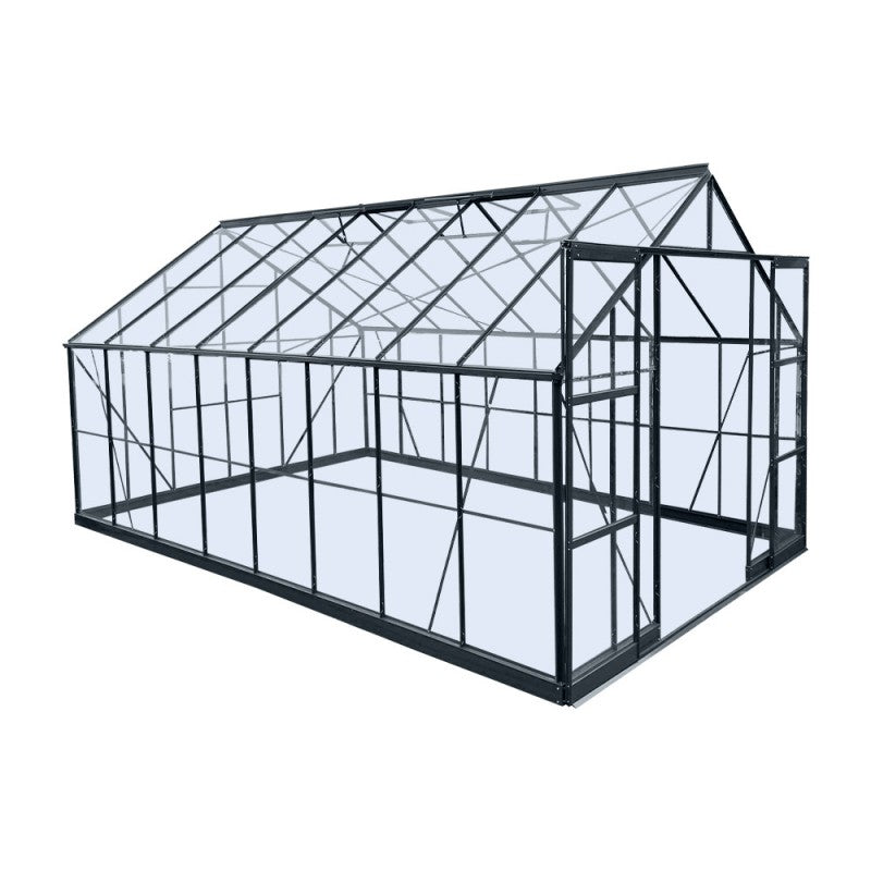 Garten-Gewächshaus Prima – 14,52 m², Aluminium Anthrazit & 4 mm Sicherheitsglas