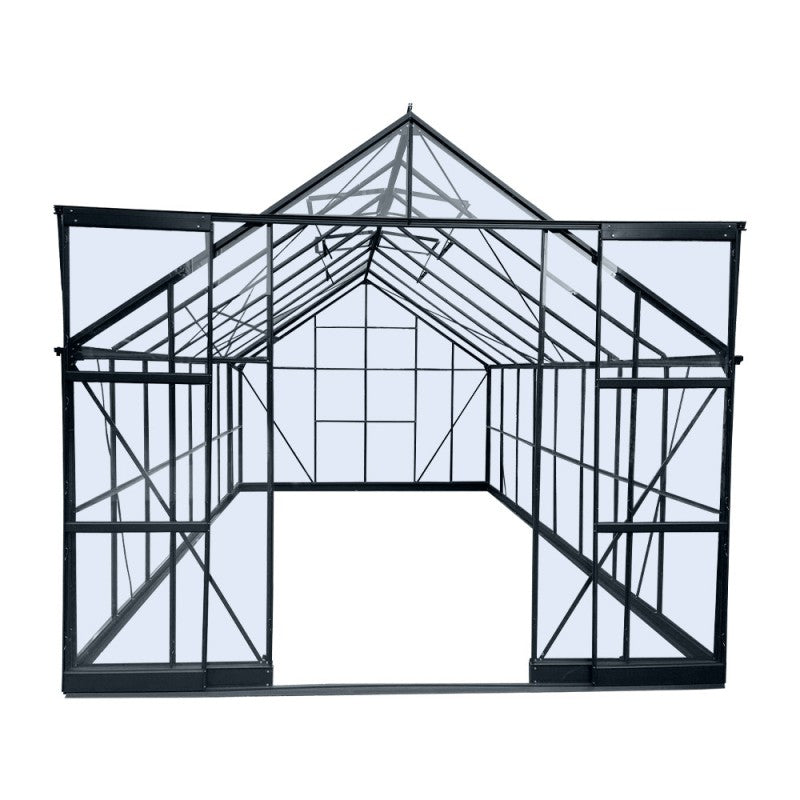 Garten-Gewächshaus Prima – 14,52 m², Aluminium Anthrazit & 4 mm Sicherheitsglas
