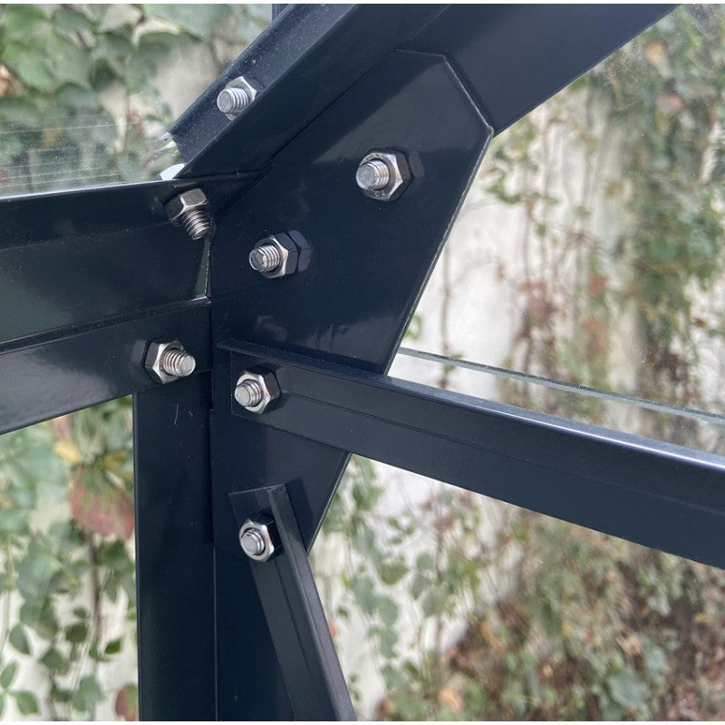 Garten-Gewächshaus Prima – 14,52 m², Aluminium Anthrazit & 4 mm Sicherheitsglas