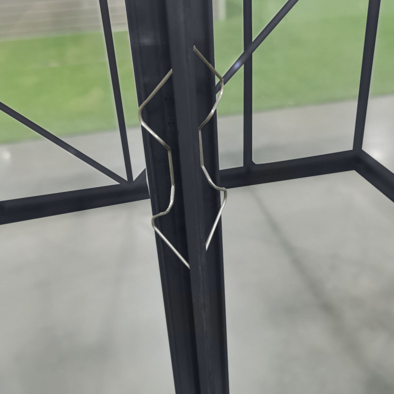 Garten-Gewächshaus RINCA – 4,57 m², Aluminium Anthrazit & 4 mm Sicherheitsglas