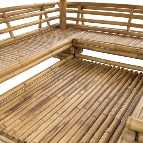 Bambus-Paillote mit Sitzbänken M2 | Gazebo & Pergola