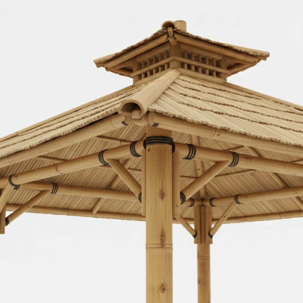 Bambus-Paillote für den Garten | Gazebo & natürliche Pergola