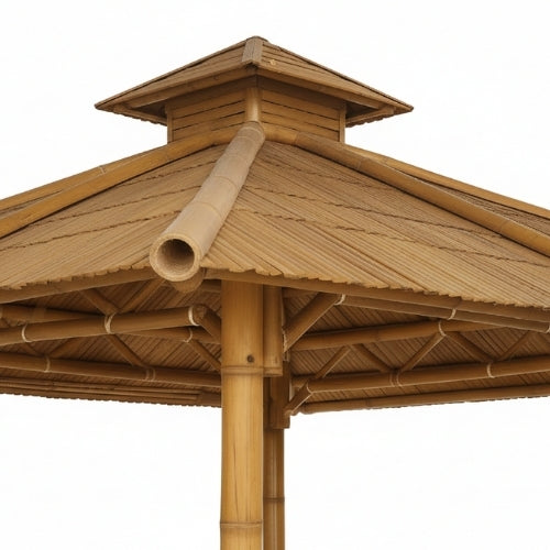 Bambus-Paillote mit Sitzbänken M2 | Gazebo & Pergola