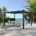 Pergola aus Aluminium, 3×4 m, mit ausziehbarem Schiebedach